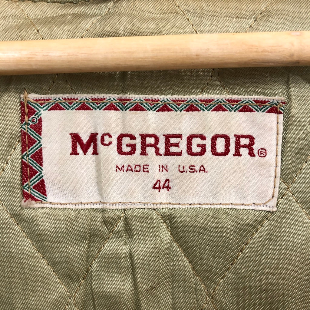 USA製 McGREGOR マックレガー ダービージャケット ブルゾン レザー フルジップ ジップアップ