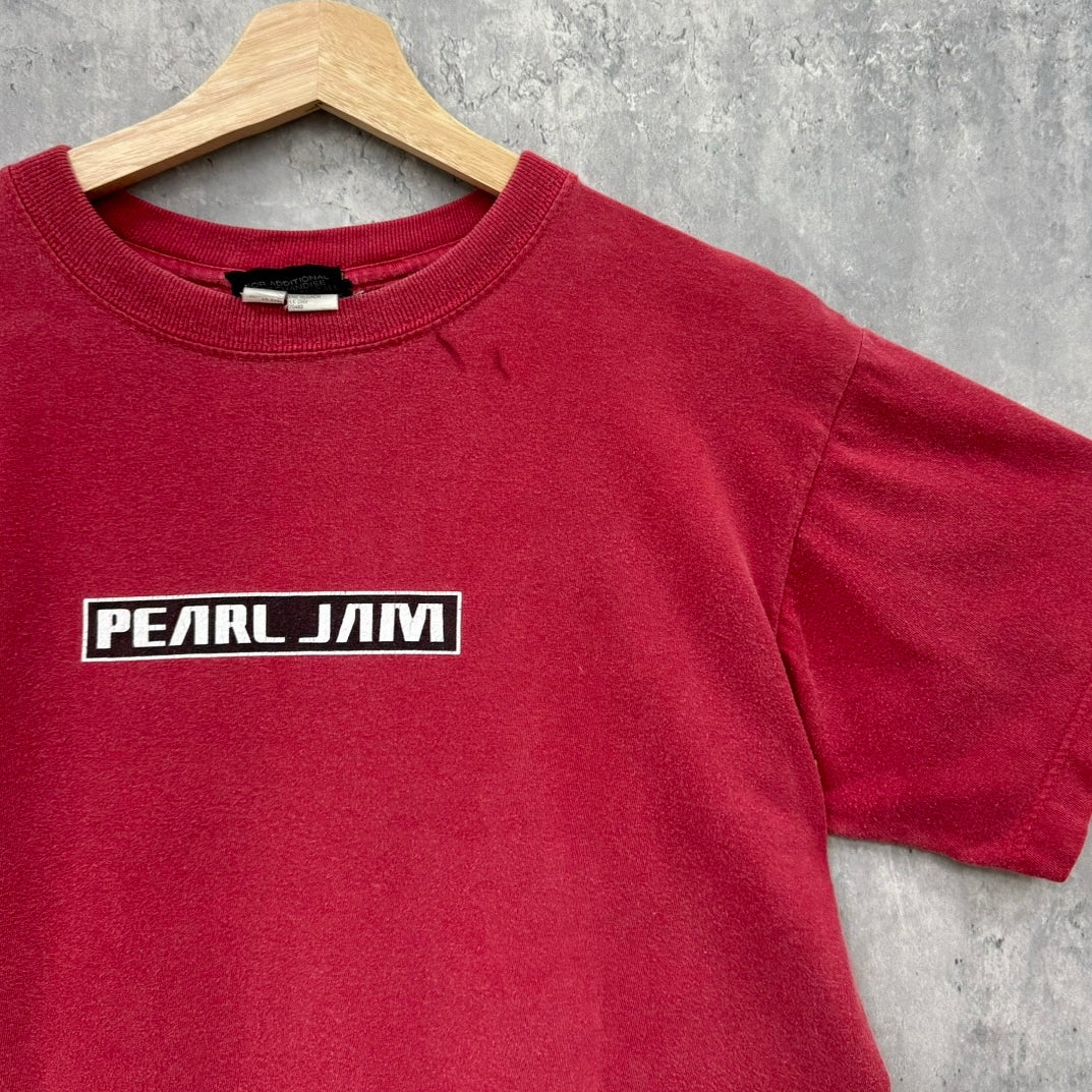 90s ARTIMONDE PEARL JAM ターゲットマーク バンドTシャツ パールジャム 半袖 ロック 古着 ビンテージ アート レッド M