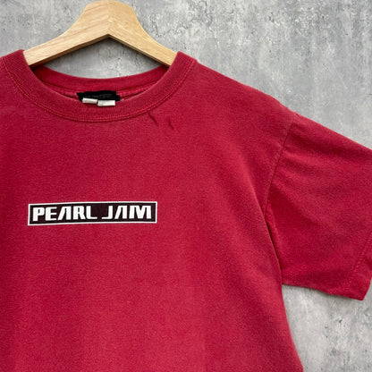 90s ARTIMONDE PEARL JAM ターゲットマーク バンドTシャツ パールジャム 半袖 ロック 古着 ビンテージ アート レッド M