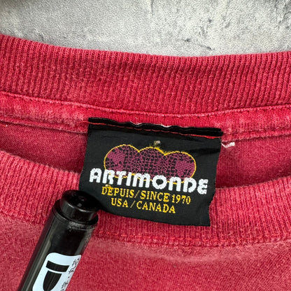 90s ARTIMONDE PEARL JAM ターゲットマーク バンドTシャツ パールジャム 半袖 ロック 古着 ビンテージ アート レッド M