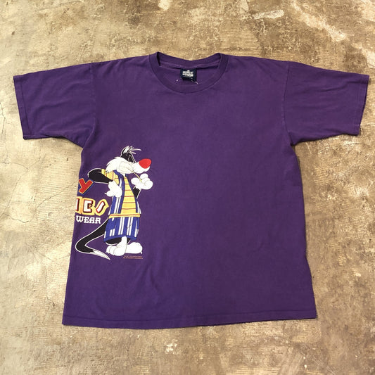 90s USA製 LoonyTunes LIMITEDWEAR サイドプリントT ルーニーテューンズ　キャラクター