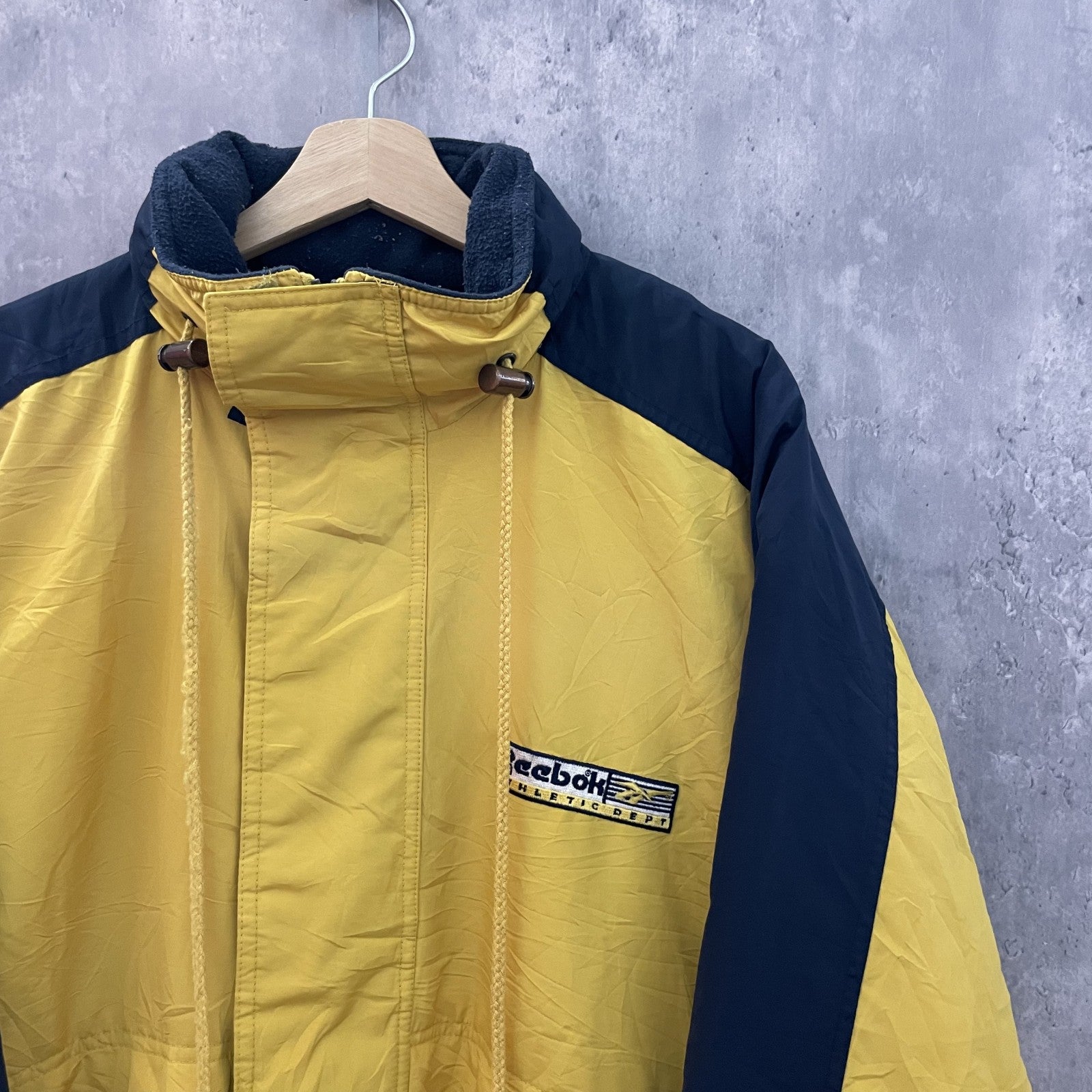 90s vintage 古着 ビンテージ Reebok リーボック ナイロンジャケット ジャケット ツートン ワッペン – 【古着屋3peace】