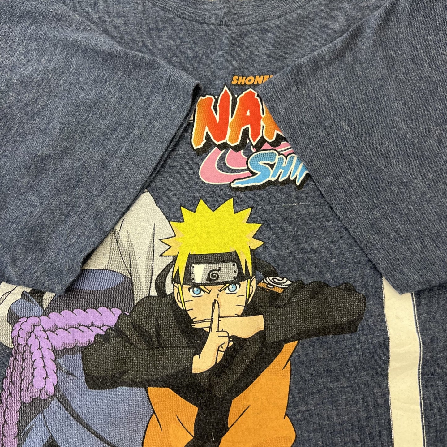 NARUTO 青年ナルト 青年サスケ アニメＴシャツ ジャンプ Mサイズ メキシコ製