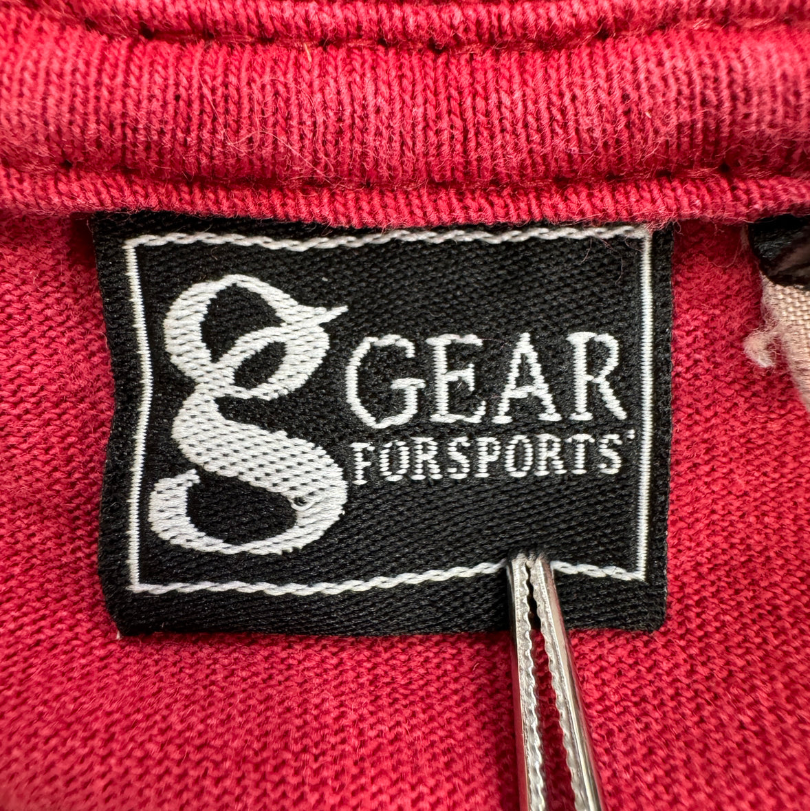 GEAR FOR SPORTS ゴルフプリント Tシャツ クルーネック ホンジュラス製 赤 サイズM 両脇汚れあり