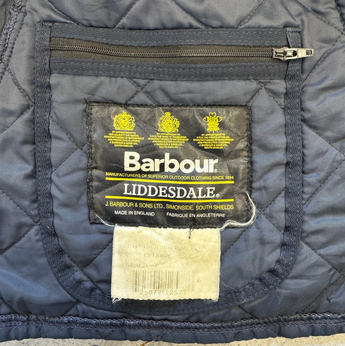 Barbour バーブァー キルティングジャケット 襟切り替え サイズ表記なし イングランド製