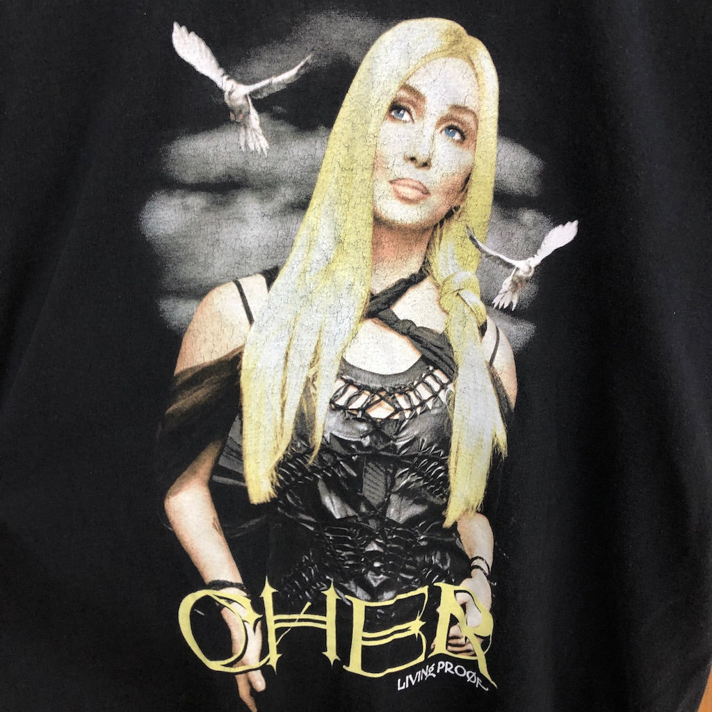 00s CHER シェール Living Proof Tour リヴィングプルーフツアー プリントTシャツ 2002年