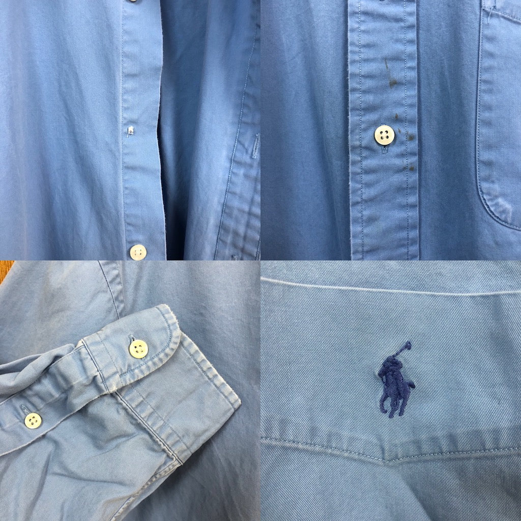 【美品】90s 青タグ　ラルフローレンBLAKE デニムBDシャツ　Lサイズ