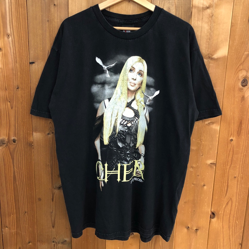 00s CHER シェール Living Proof Tour リヴィングプルーフツアー プリントTシャツ 2002年