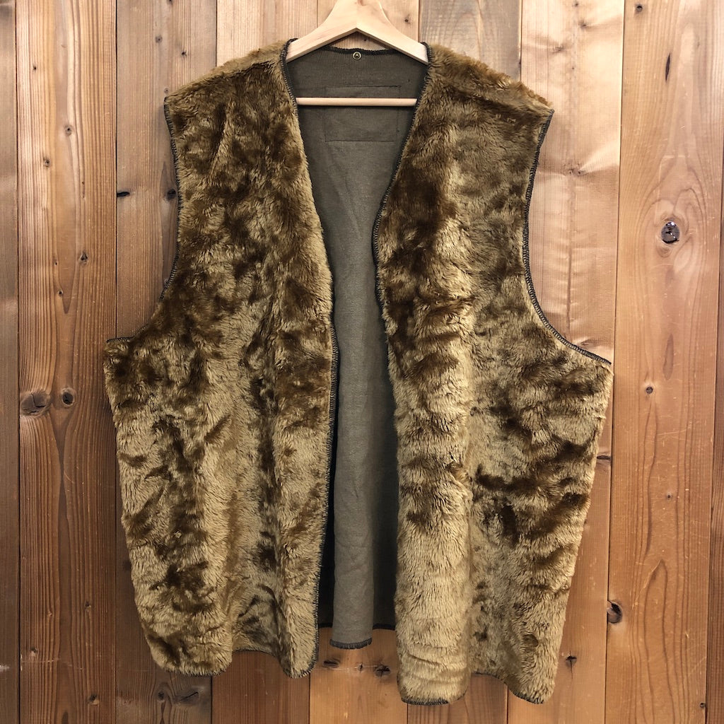90s vintage barbour fur vest - ベスト