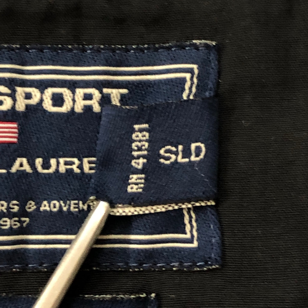 POLO SPORT ポロスポーツ Ralph Lauren ラルフローレン 長袖シャツ フィッシングシャツ ナイロン ポリエステル ブラック