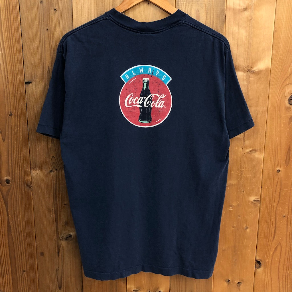 90s vintage USA製 Coka Cola コカコーラ Polar Bear ポーラーベア プリントTシャツ 半袖 カットソー 1995年