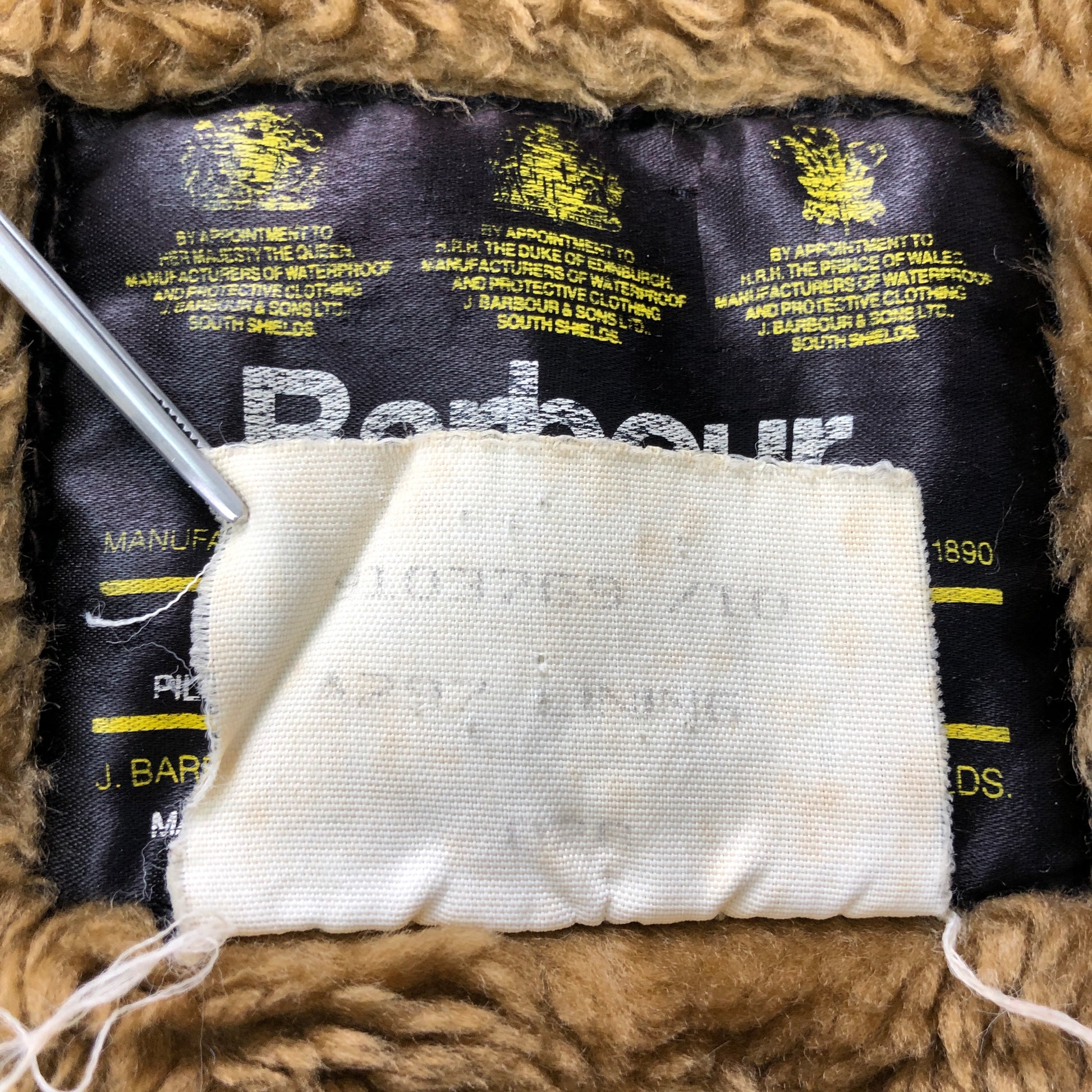 90s vintage Barbour バブアー ライナーベスト パイルライナー 3ワラント PILE LINING