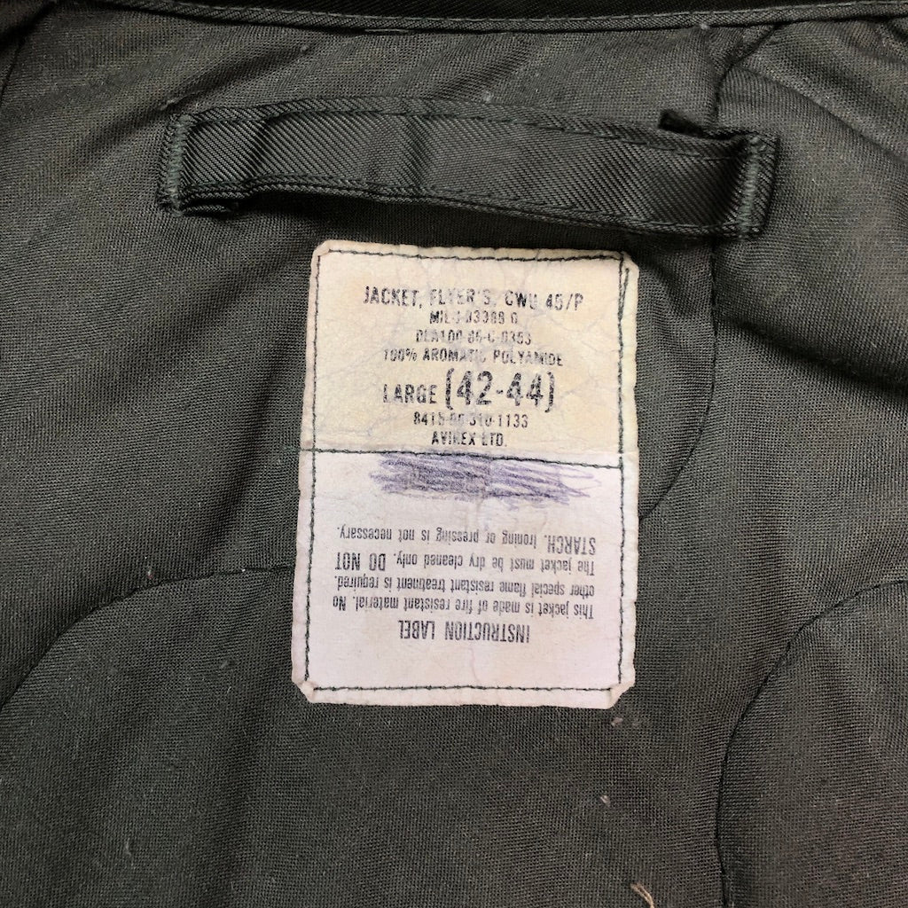 80s vintage アメリカ軍 U.S.NAVY 海軍 フライトジャケット CWU-45/P