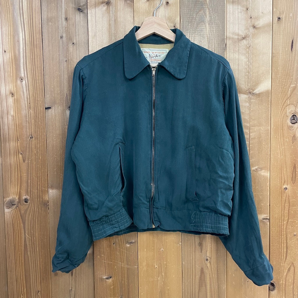 50s vintage Nortex Sports wear ギャバジンジャケット ブルゾン TALON ピンロック 片爪