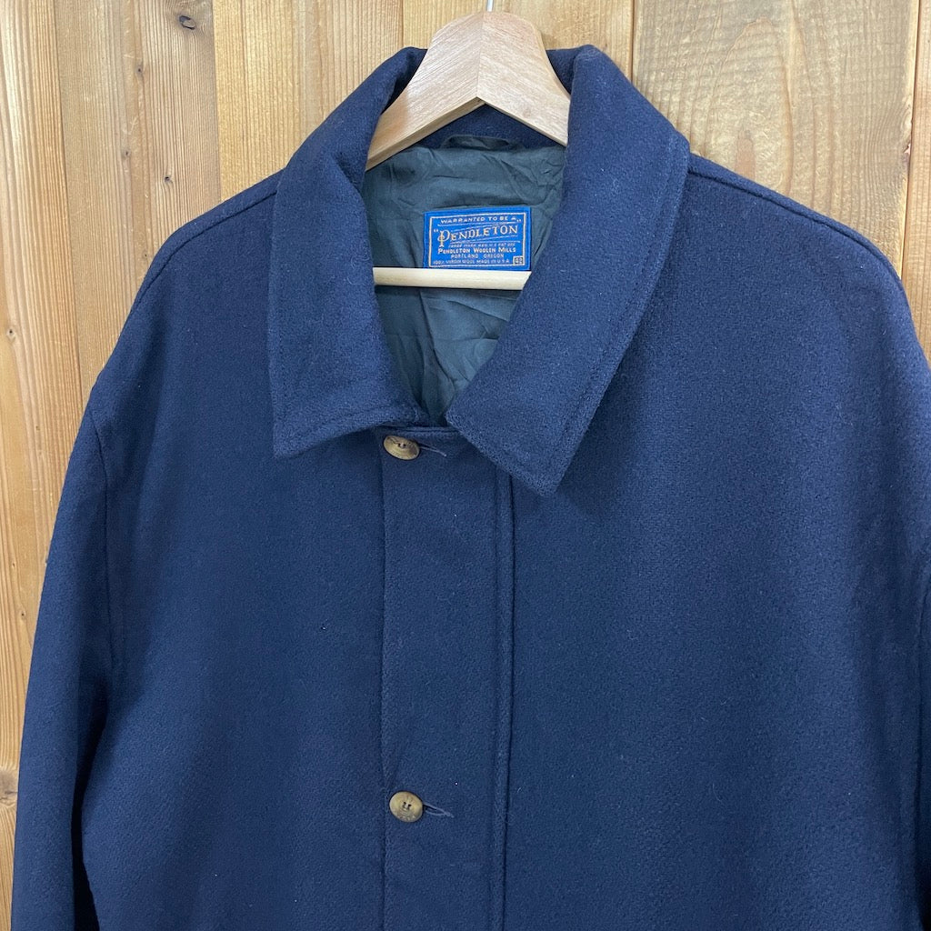 80s vintage USA製 PENDLETON ペンドルトン ウールステンカラーコート バルマカーンコート ダブルジップ