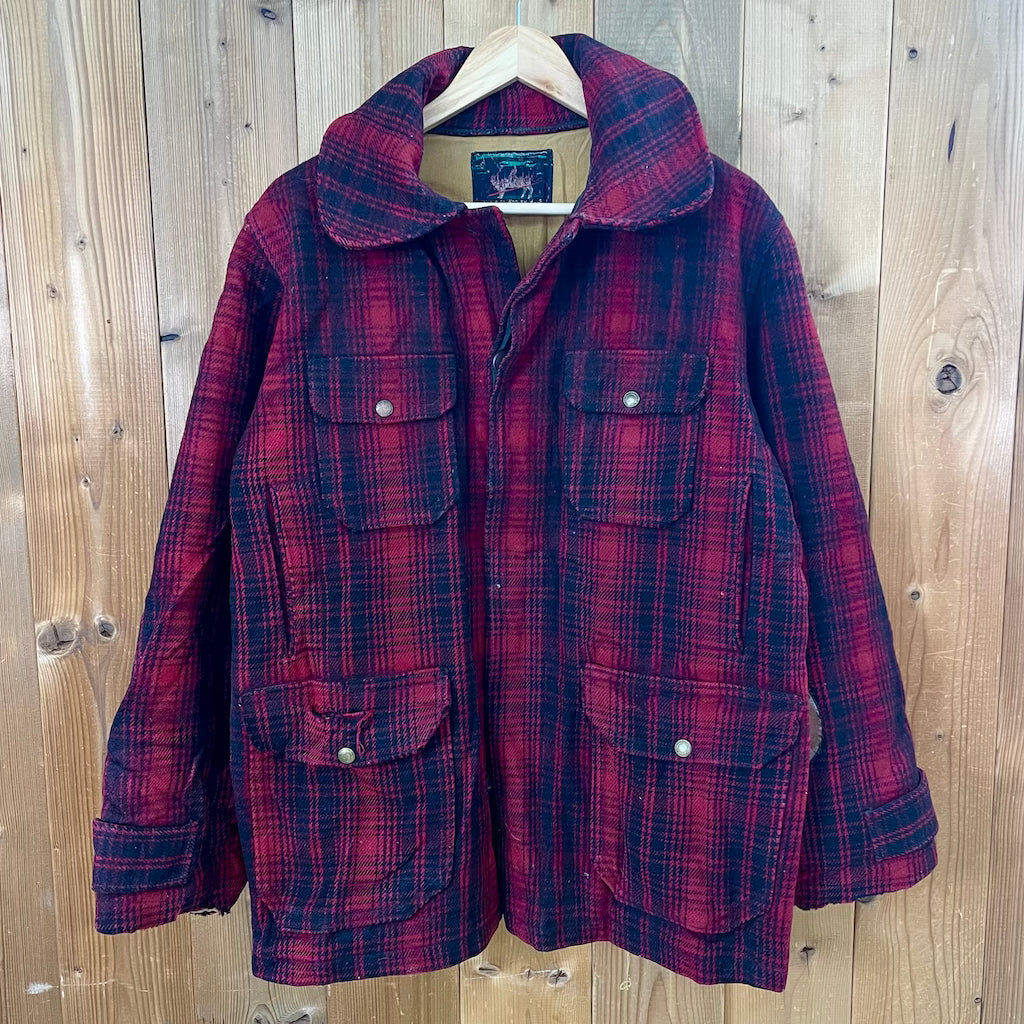 60s vintage WOOLRICH ウールリッチ ウールジャケット チェック柄 総柄