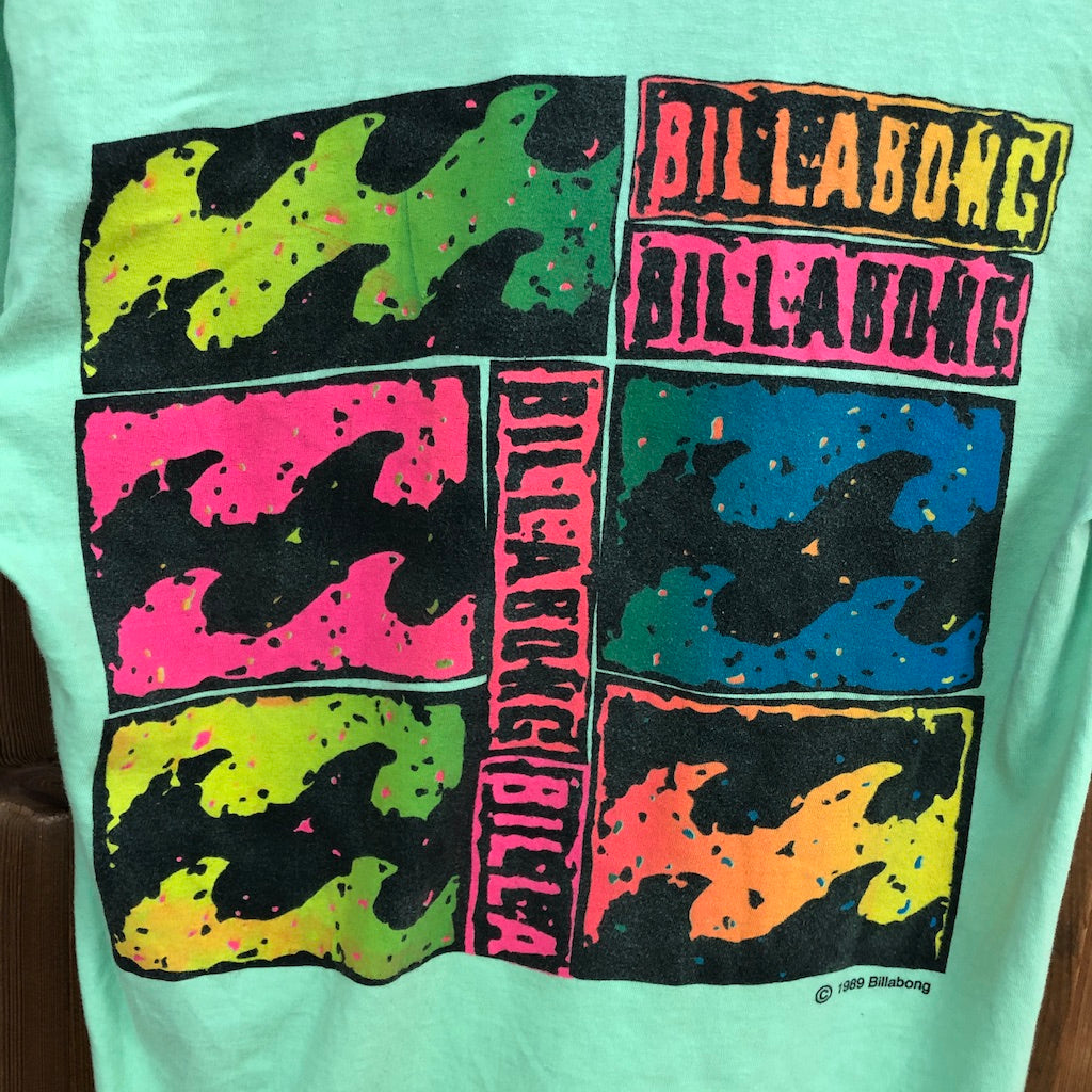 80s vintage カナダ製 BILLABONG ビラボン プリントTシャツ 半袖 カットソー 1989年 コットン