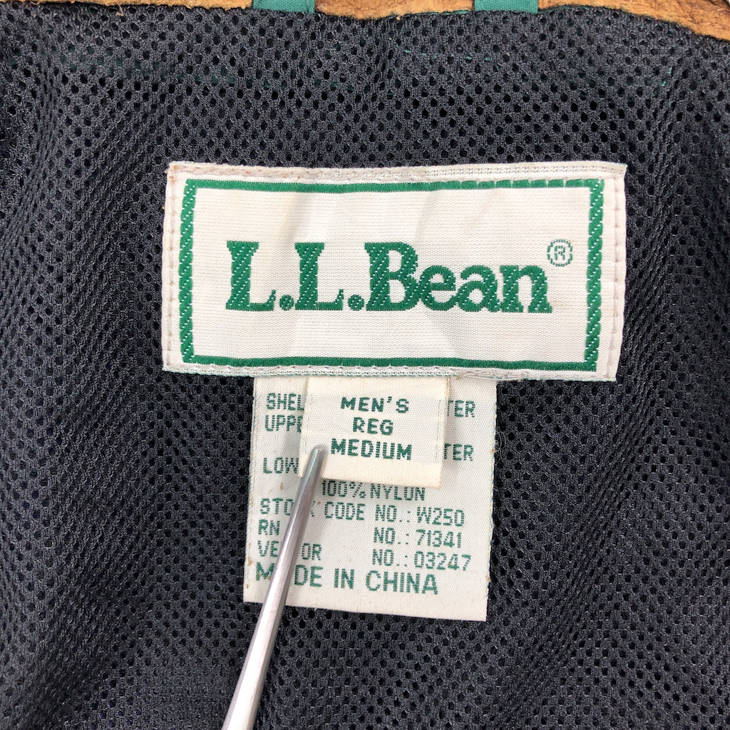 80s vintage L.L.Bean エルエルビーン マウンテンパーカー ナイロンジャケット 刺繍ロゴ 格納フーディ