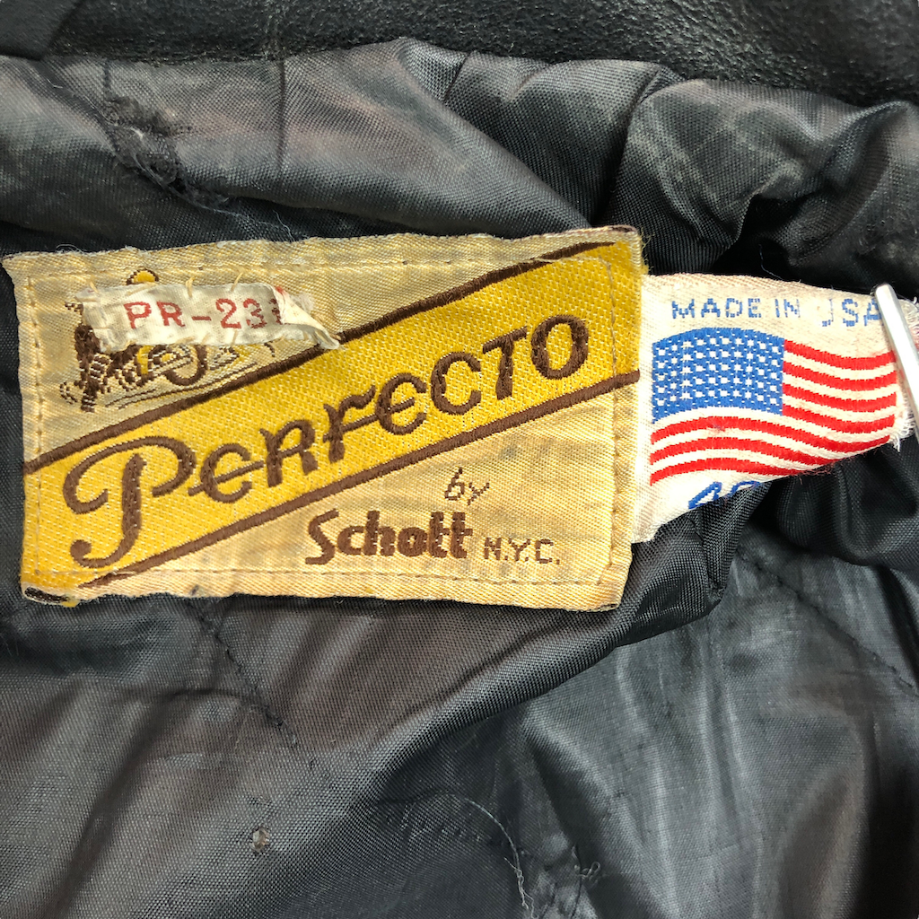 USA製 80s vintage PERFECTO by Scott パーフェクトバイショット ダブルライダースジャケット バイカータグ後期  レザージャケット カウレザー 革ジャン