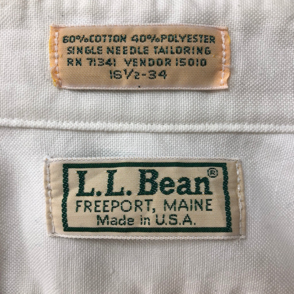 90s vintage USA製 L.L.Bean エルエルビーン オックスフォードシャツ BDシャツ ボタンダウン 長袖シャツ