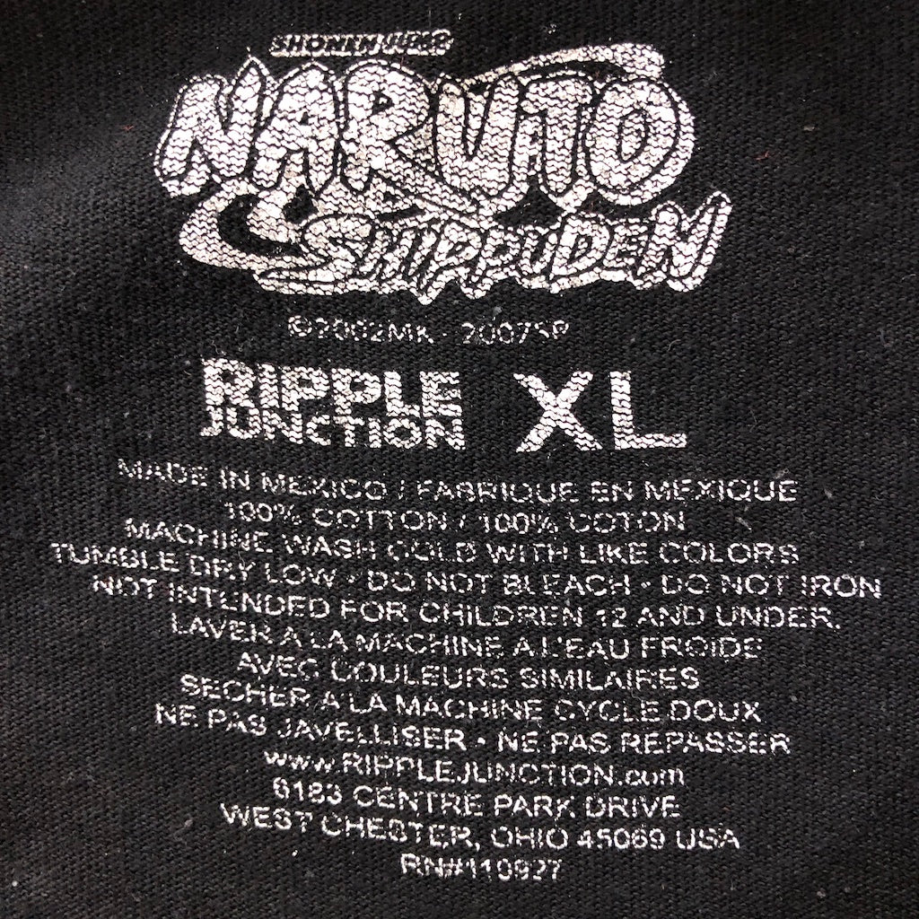 00s vintage NARUTO 疾風伝 うちはイタチ プリントTシャツ 半袖
