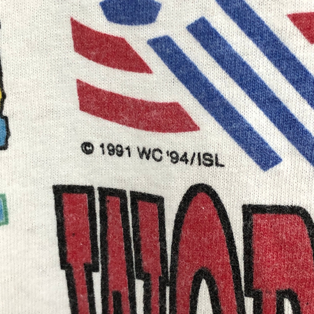 90s vintage USA製 APEX ONE エーペックスワン Soccer World Cup 1994 サッカーワールドカップ 1994年  プリントTシャツ 半袖 カットソー