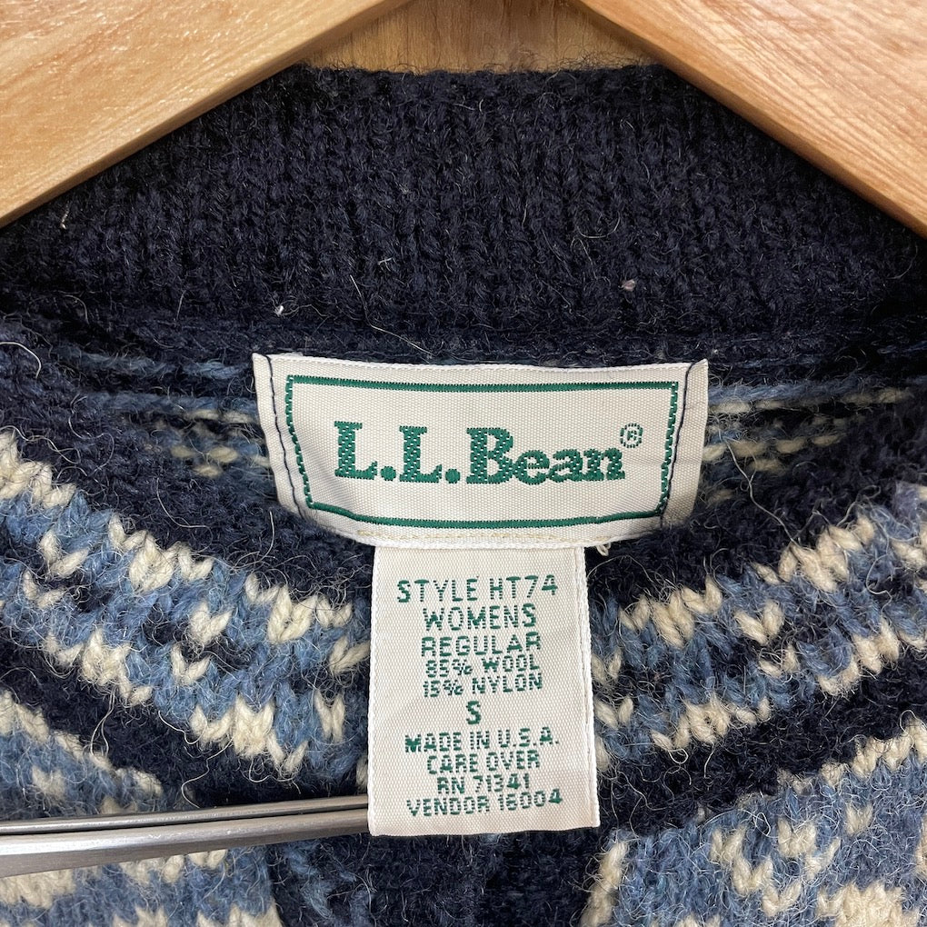 90s vintage USA製 L.L.Bean エルエルビーン チロリアンニット メタル