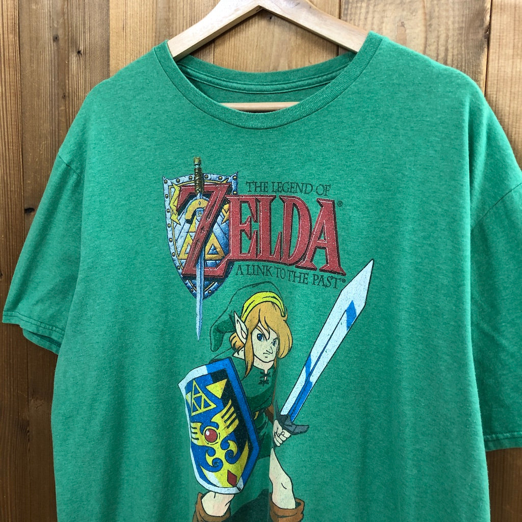 ゼルダの伝説 神々のトライフォース Tシャツ 半袖 カットソー リンク ビッグプリント ゲームTシャツ