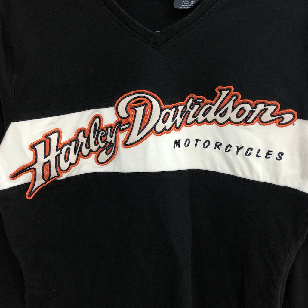 HARLEY-DAVIDSON ハーレーダビッドソン ロングTシャツ レーシングT ロンT 刺繍