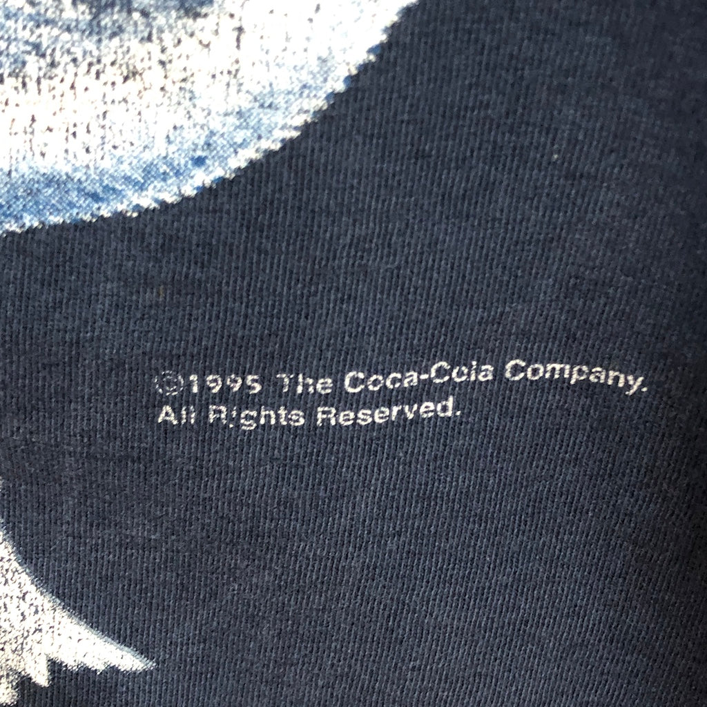 90s vintage USA製 Coka Cola コカコーラ Polar Bear ポーラーベア プリントTシャツ 半袖 カットソー 1995年