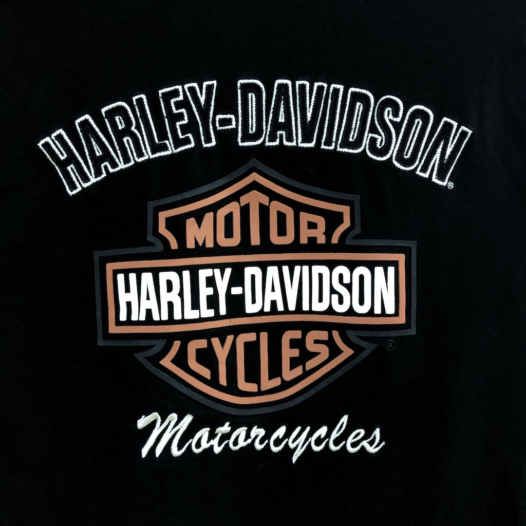 HARLEY-DAVIDSON ハーレーダビッドソン ロングTシャツ レーシングT ロンT 刺繍