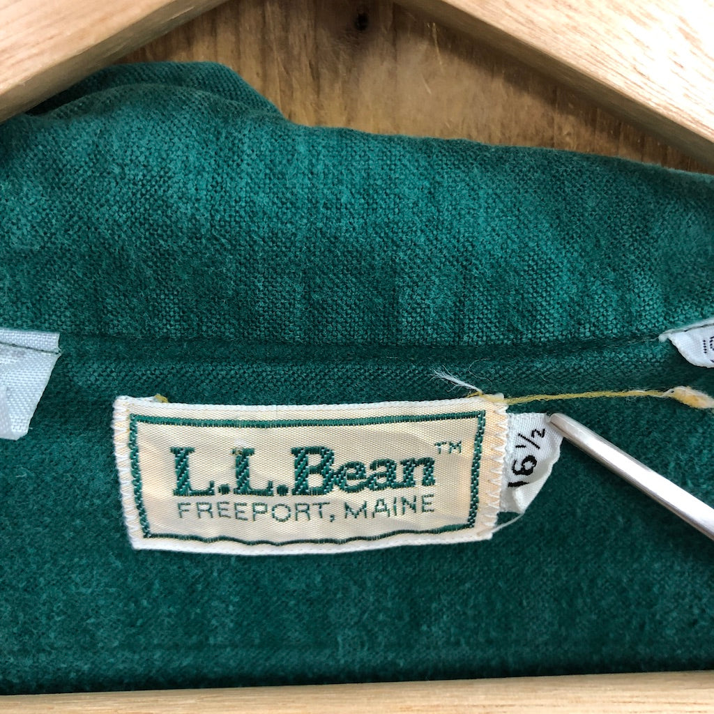 70s vintage USA製 L.L.Bean エルエルビーン CHAMOIS CLOTH シャモアクロス 長袖シャツ